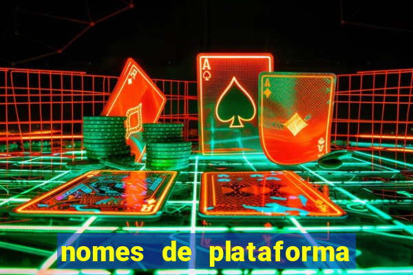 nomes de plataforma de jogos de aposta